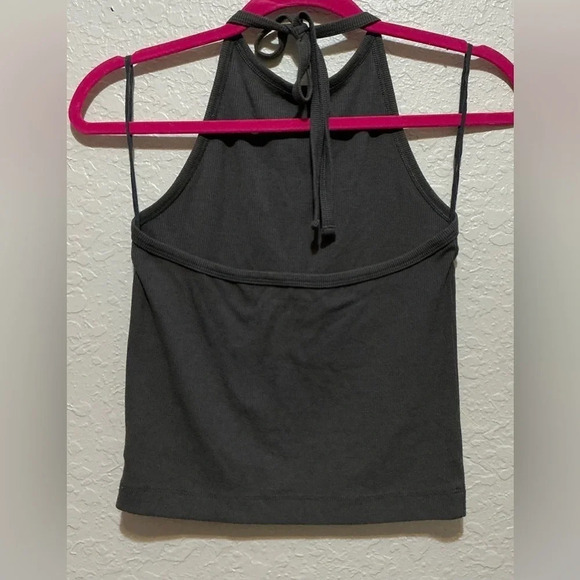 American Eagle Ribbed Gray Halter Top - Picture 6 of 8
